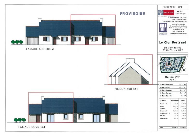Maison Type 3 surface habitable 79.82 surface terrain 332 m�