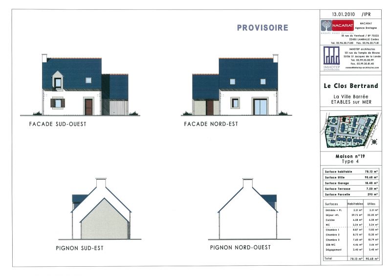 Maison Type 4 surface habitable 78.13 surface terrain 295 m�