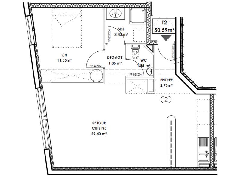 BACALAN APT T2 VEFA 50M� PARKING