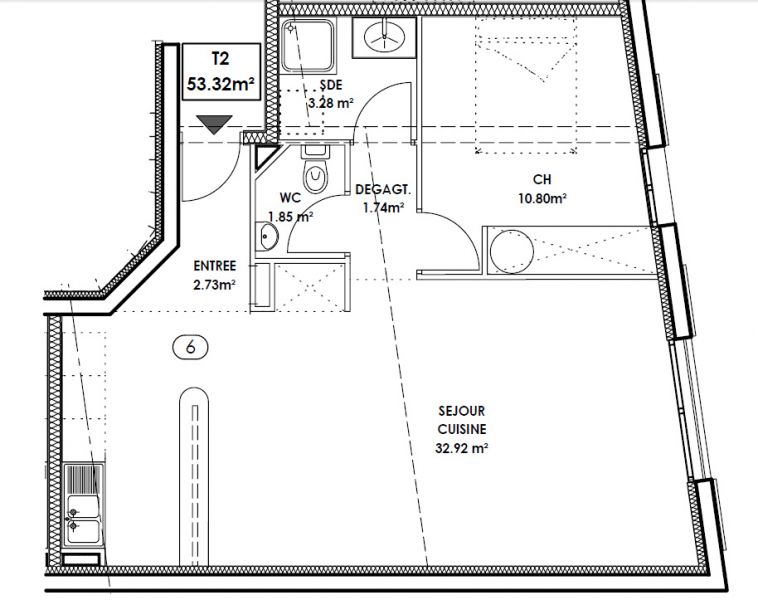 BACALAN APT T2 VEFA 53M� PARKING