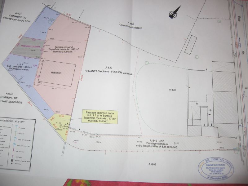 A vendre TERRAIN constructible de 375M2, 2' LIZY S/OURCQ,10' MEAUX, 30'PARIS